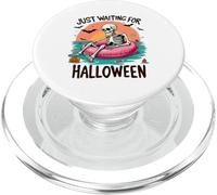 Summerween Just Waiting for Halloween Squelette Sunset PopSockets PopGrip pour MagSafe