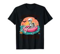 Summerween Just Waiting for Halloween Squelette Sunset T-Shirt