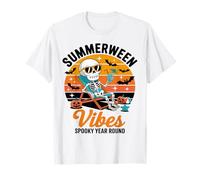 Summerween Spooky Summer summerween party Halloween Skeleton T-Shirt