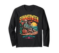 Summerween Squelette Voyage Plage Halloween Vacances Vacances Manche Longue