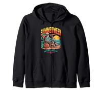 Summerween Squelette Voyage Plage Halloween Vacances Vacances Sweat à Capuche
