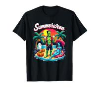 Summerween Summer Halloween Zombie Frankenstein Boo Ghost T-Shirt