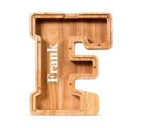 SummiDate Tirelire Lettre en Bois | Tirelire incassable pour garçons et Enfants | Alphabet A-Z| Cadeau d'anniversaire de Banque de pièces pour Les Filles