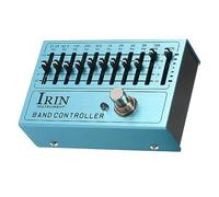 summina Pédale d'effet effecteur Égaliseur de guitare IRIN 10-Band EQ Guitare Pédale d'effet Mini égaliseur de guitare avec True Bypass pour guitare basse Corps en alliage d'aluminium -