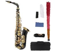 summina Saxophone en laiton laqué doré, avec note de mi plat, Alto-saxophone, type de clé 82Z, instrument à vent, en bois, avec pinceau, chiffon, gants, sangle rembourrée