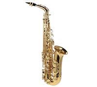 summina Saxophone Mi Flat, 802 type de clé, laiton, or, coussinets en cuir de haute qualité, motif gravé, avec étui, brosse de nettoyage, chiffon, gants, sangle