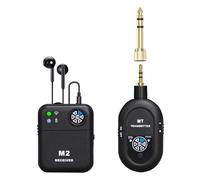 summina Système de Surveillance Intra-auriculaire sans Fil 2,4 G, Latence Ultra Faible, Surveillance en Temps Réel de 10,8 Ms, 6 Canaux Indépendants, avec Batterie Rechargeable, pour Les (Noire)