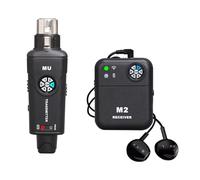 summina Système IEM sans Fil, Moniteur Intra-auriculaire 2,4 GHz, Stéréo/mono, Batterie 6 Canaux Rechargeable pour Système de Moniteur Intra-auriculaire sans Fil, Ensemble Récepteur (Noir)