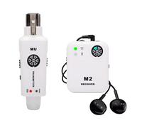 summina Système IEM sans Fil, Moniteur Intra-auriculaire 2,4 GHz, Stéréo/mono, Batterie 6 Canaux Rechargeable pour Système de Moniteur Intra-auriculaire sans Fil, Ensemble Récepteur (Blanc)