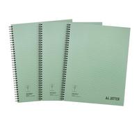 Summit A4+ Jotter 8 mm ligné avec marge, 200 pages - Lot de 3