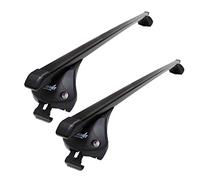 Summit Barres de Toit Sup-857 Premium pour Voiture avec Rails en Acier, Noir, Lot de 2