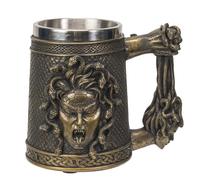 SUMMIT COLLECTION Gorgon's Curse Severed Medusa Head Mug 16 fl oz Beer Tankard Mythologie grecque
