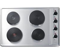 Summit CSD4B300 30 pouces de largeur 230V 4 brûleurs à disque solide, total 5500 W, fonte résistante, surface en acier inoxydable, voyant lumineux, bouton de poussée pour tourner