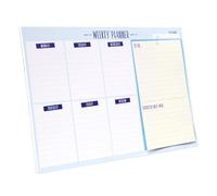 SUMMIT Planificateur de bureau hebdomadaire A4, 52 pages détachables, bloc-notes, planification quotidienne et calendrier