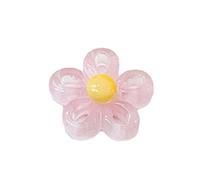 SUMMITDRAGON 5 couleurs 23 x 23 mm petits pétales fleur pendentifs pour femmes fleurs colorées bijoux colliers fabrication de bijoux breloques pour la fabrication de bijoux femmes, taille unique
