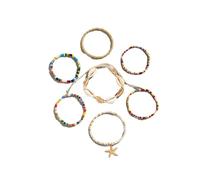 SUMMITDRAGON Bracelet en coquillages et perles pour femme - Réglable - Inspiré de la mer - Bijoux pour aventures de plage faits à la main, taille unique, Comme décrit, Comme décrit.