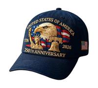 SUMMITDRAGON Casquette de baseball 250e anniversaire des États-Unis idéale pour les vétérans, les patriotes fiers et les amateurs d'histoire, casquette de baseball pour la famille et les amis, noir