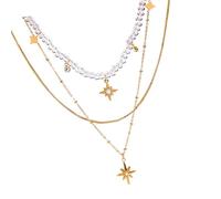 SUMMITDRAGON Chaîne réglable avec pierres scintillantes en 3 longueurs personnalisables en acier inoxydable - Collier empilable pour femme avec diamants