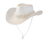 SUMMITDRAGON Chapeau de rodéos étincelants avec perles lourdes pour enterrement de vie de jeune fille, rodéos, mariée pour acteur, actrice, fête chapeaux en vrac