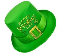 SUMMITDRAGON Chapeau haut amusant en forme de trèfles verts pour la Saint-Patrick, accessoires de vacances irlandais, fournitures de fête, festival, événement, couvre-chefs de tous âges, culture