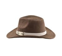 SUMMITDRAGON Chapeau haut de gamme à bord roulé pour bal masqué, fête, vintage, gentleman jazzy avec bande blanche pour adulte