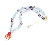 SUMMITDRAGON Collier à breloques unique en verre inspiré de la mer - Couleur vive - Chaîne tendance avec perles - Bijou élégant