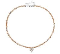 SUMMITDRAGON Collier de perles tendance fait main avec pendentif en forme de cœur réglable en verre grainé pour femmes à la mode bijoux romantiques cadeau, taille unique, Comme décrit, Comme décrit.