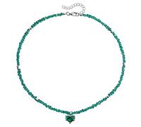 SUMMITDRAGON Collier de perles tendance fait main avec pendentif en forme de cœur réglable en verre grainé pour femmes à la mode bijoux romantiques cadeau, taille unique, Comme décrit, Comme décrit.