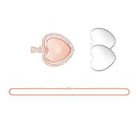 SUMMITDRAGON Élégant pendentif double face en forme de cœur avec plateau rotatif pour un usage quotidien et des occasions spéciales Collier Accessoires de fête Collier, taille unique, Comme décrit