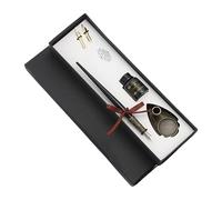 SUMMITDRAGON Ensemble stylo plume et encres en bois avec porte-stylo remplaçable pour débutant pour l'écriture, le dessin, la signature, la calligraphie