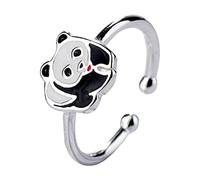 SUMMITDRAGON Huile rétro goutte à goutte petit panda gothique roman ouverture adorable animal exagéré hip-hop bijoux tendance goutte à goutte d'huile petit panda pour femme