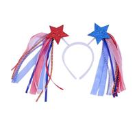 SUMMITDRAGON Julycostume de baguette pailletée pour enfant Unisexe pour enfants Baguette de costume de juillet pour marché Étoile pailletée Tulle Star Wand