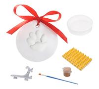 SUMMITDRAGON Lot de 2 décorations en argile pour animal de compagnie avec présentoir et outils de personnalisation