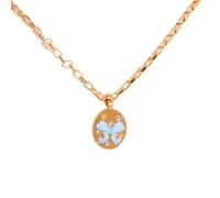 SUMMITDRAGON Magnifique collier avec pendentif en forme de nœud peint - Tendance - Collier ras du cou réglable