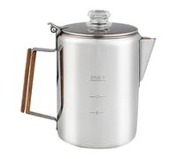 SUMMITDRAGON Percolateur à café 9 tasses avec échelle en acier inoxydable avec couvercle transparent pour le camping et la maison Pots portables Percolateur à café portable