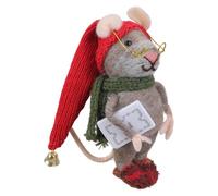 SUMMITDRAGON Petite figurine en feutre aiguilleté - Personnages de dessins animés classiques - Souris feutrée - Décoration de Noël pour la maison - Figurine miniature en feutre