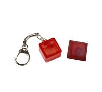 SUMMITDRAGON Porte-clés translucide pour tester les commutateurs de clavier mécanique, outil de soulagement du stress avec touches DSA 1 ensemble 20 x 20 x 12 mm compact et porte-clés pendentif
