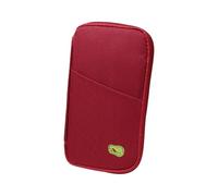 SUMMITDRAGON Porte-passeport pratique avec poches en maille et design multi-poches pour les voyageurs d'affaires et les voyageurs fréquents, porte-passeport sécurisé avec compartiments, rouge vin