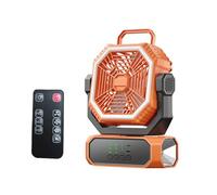 SUMMITDRAGON Ventilateur de camping à piles 20 000 mAh 10 000 mAh avec fonction brumisation, lumière LED et télécommandes, ventilateur à oscillation automatique