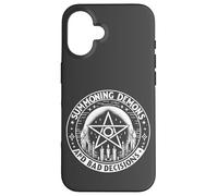 Summoning Demons Bad Decisions Satanic Witchcraft Pentagramme Coque pour iPhone 16