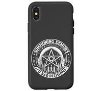 Summoning Demons Bad Decisions Satanic Witchcraft Pentagramme Coque pour iPhone X/XS