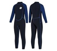 Summshall Combinaison en néoprène 2,5 mm pour enfant | Maillot de bain thermique pour la natation, la plongée, le surf, | Combinaison chaude courte et longue en néoprène pour filles et garçons |