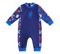 Summshall Combinaison en néoprène pour bébé de 0 à 3 ans, maillot de bain thermique avec doublure en polaire et protection UV UPF 50+, garde au chaud pour piscine, cours de natation, plage