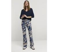 Summum Woman Flared Pants Fancy Printed Twill Night Sky Taille: 44 | Évasés pantalons Outlet | Femme | Le Noir