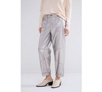 Summum Woman Loose Tapered Pants Foil Coated Twill Greys Taille: 38 | Pantalons droits Outlet | Femme | Gris