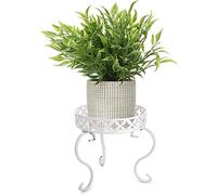 SUMNACON 1 support de pot de fleurs en métal pour intérieur et extérieur, blanc (plante non incluse)