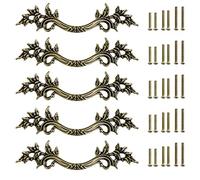 Sumnacon 5pcs Poignée de porte vintage Bouton de Porte de Placard rétro,décorer le Tiroir, la Commode, Placard, Meuble etc. (bronze)