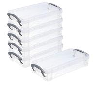 Sumnacon 6pcs superposable boîte à crayons boîte de rangement pour crayon de couleur(transparent)