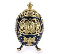 SUMNACON Brûleur d'encens vintage - En zinc - Avec plateau amovible - Bleu