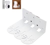 Sumnacon Lot de 3 petites étagères murales en métal pour appareil photo avec adhésif, petite étagère flottante universelle pour caméras de sécurité, haut-parleurs, moniteurs de bébé, blanc